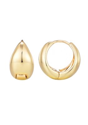 Adornia 14k Gold Plated Purse Hoop Earrings