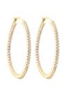 14k Gold Plated CZ Infinity Hoop Earrings