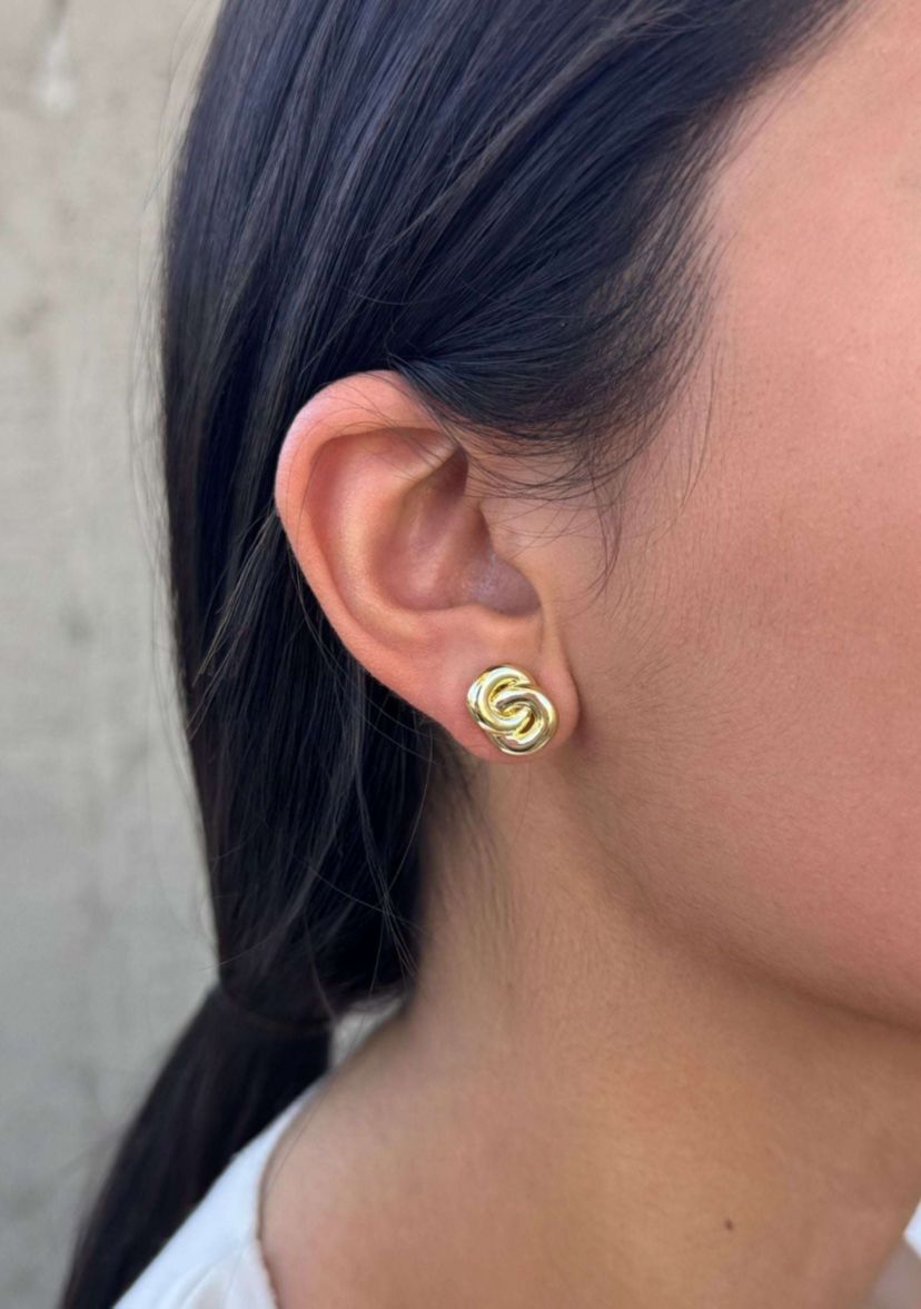 14k Gold Plated Knot Studs