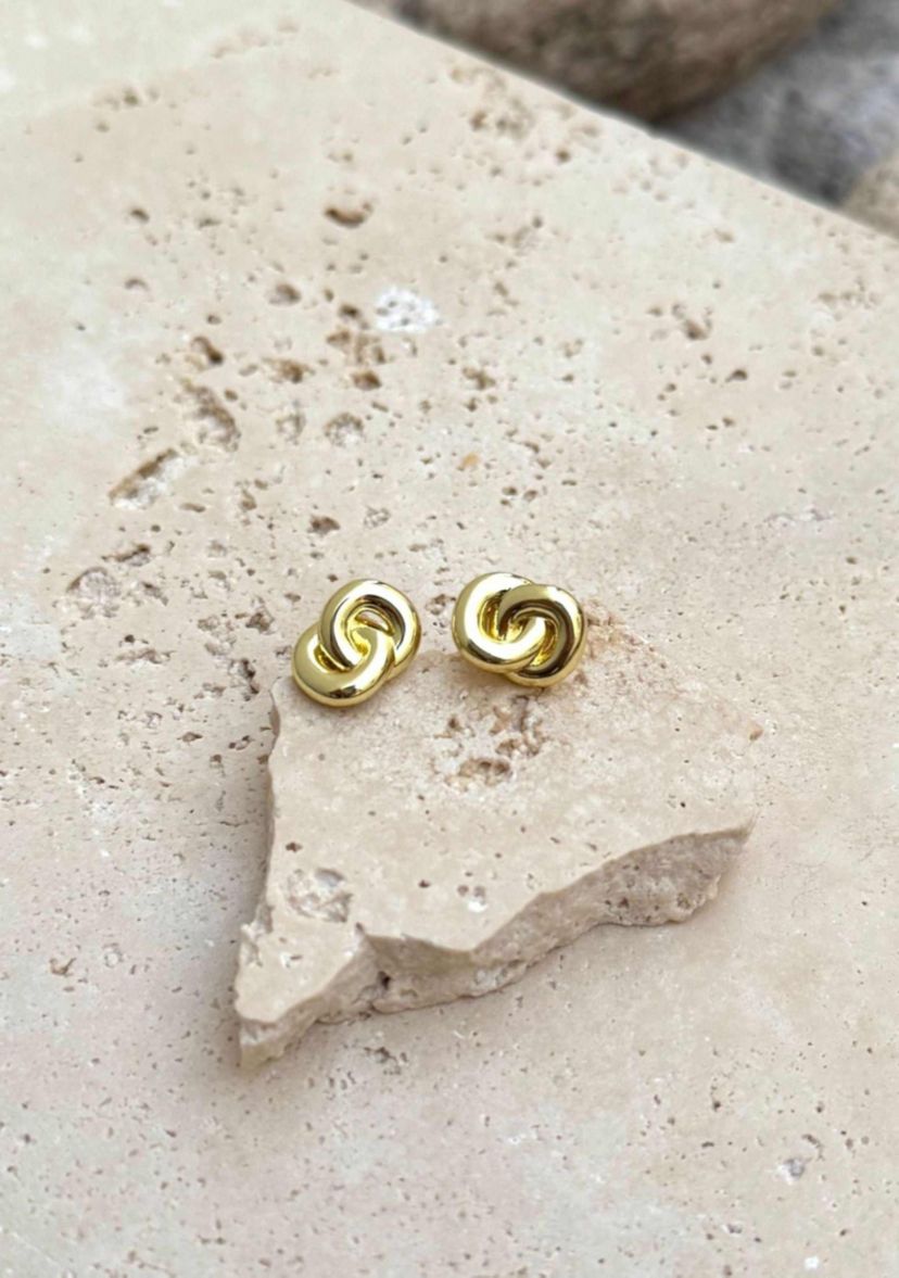 14k Gold Plated Knot Studs