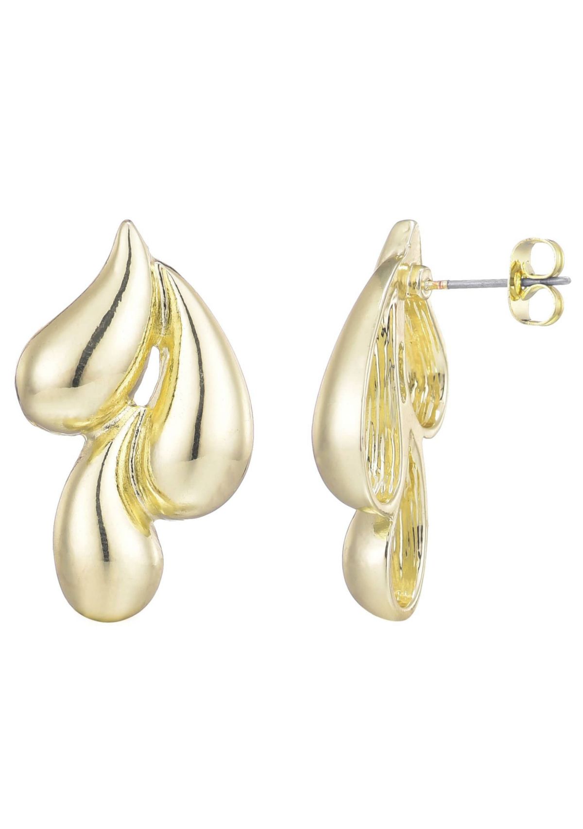 Gold Plated 3-Teardrop Studs