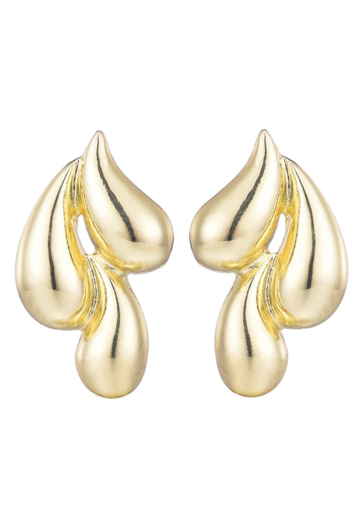 Gold Plated 3-Teardrop Studs