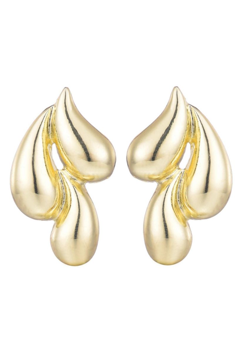 Gold Plated 3-Teardrop Studs