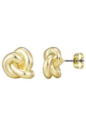 Adornia 14k Gold Plated Chubby Knot Studs