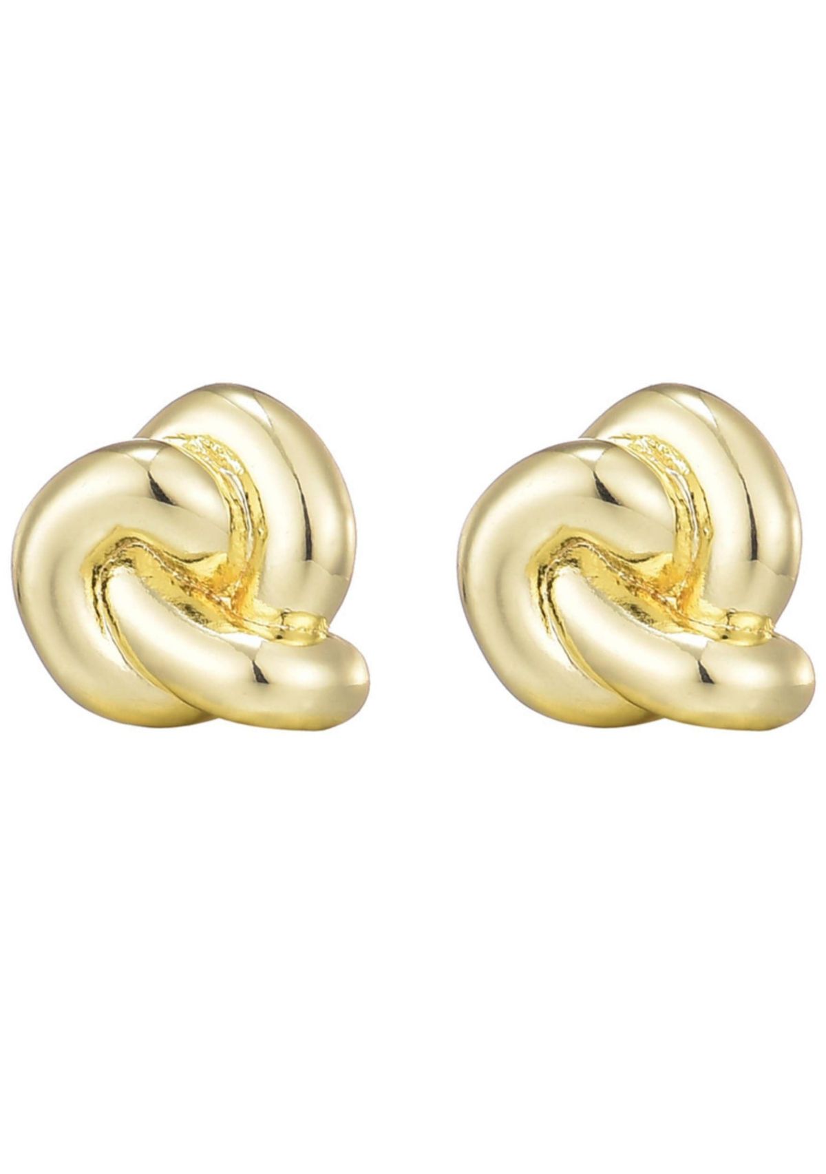 14k Gold Plated Chubby Knot Studs