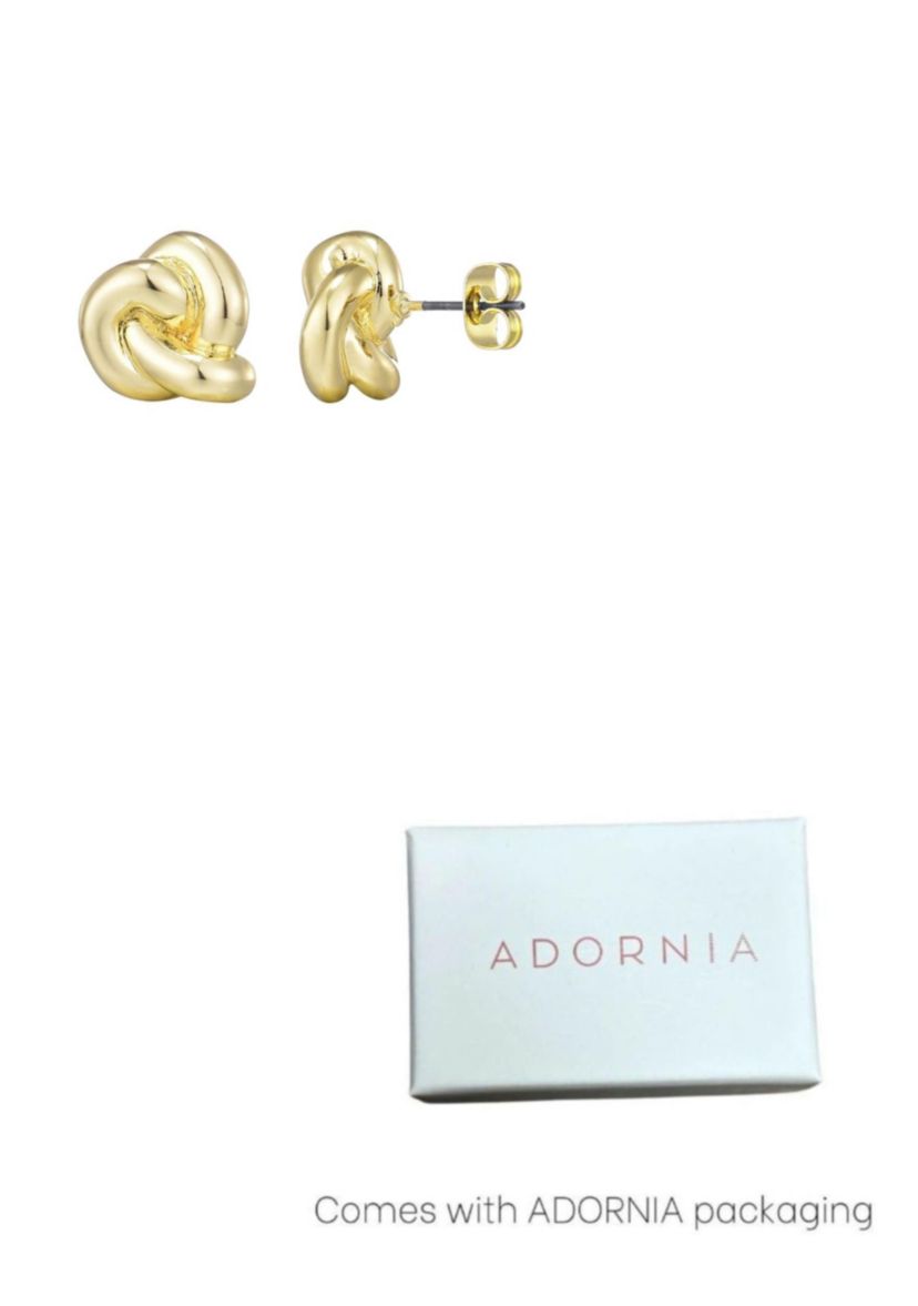 14k Gold Plated Chubby Knot Studs