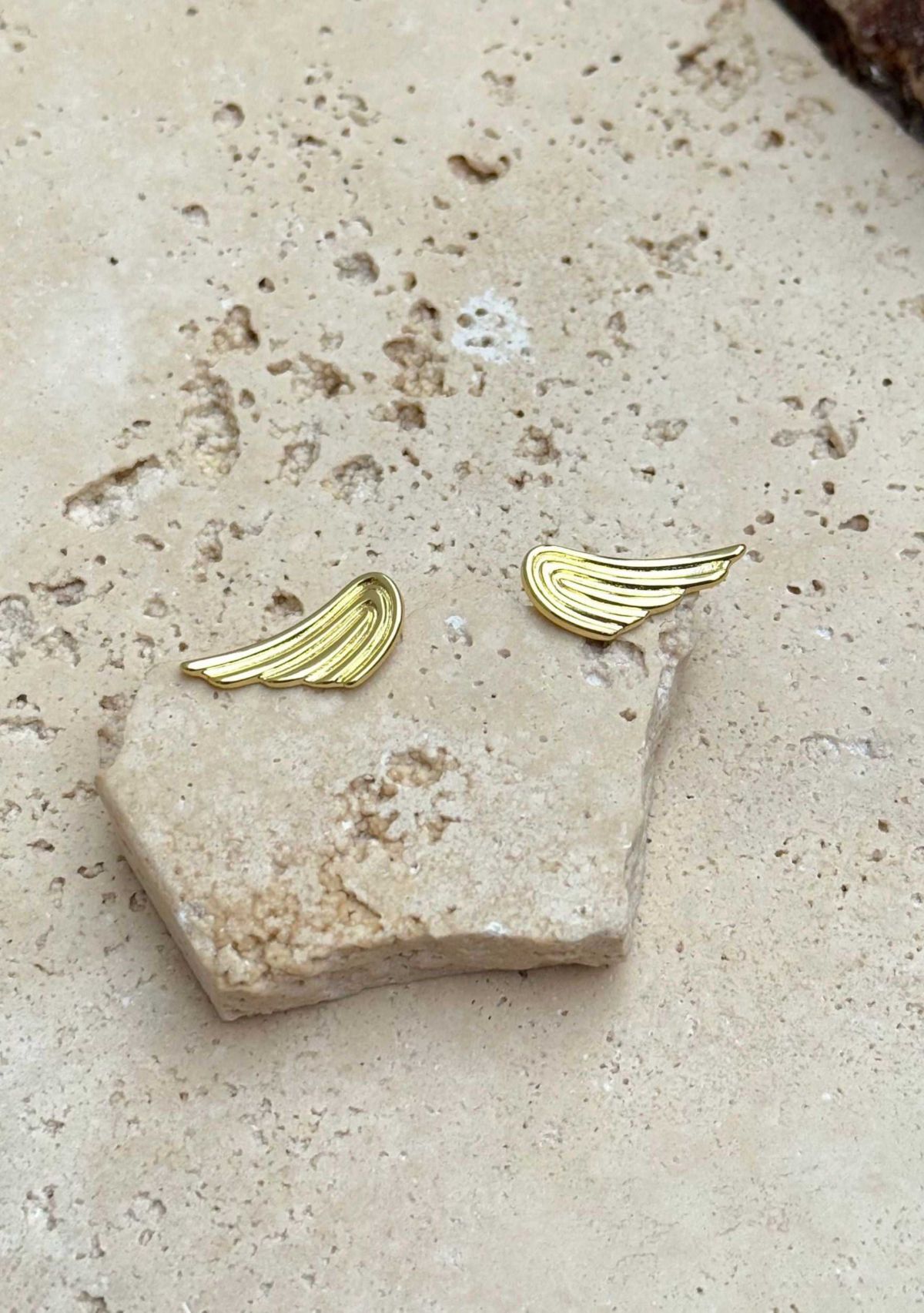 14k Gold Plated Winged Earrings