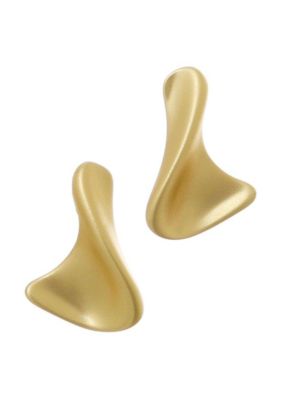 Adornia 14k Gold Plated Twist Stud Earrings