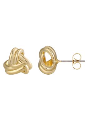 Adornia 14k Gold Plated Knot Stud Earrings