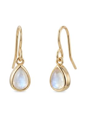 Adornia 14k Gold Plated Pear Drop Moonstone Earrings