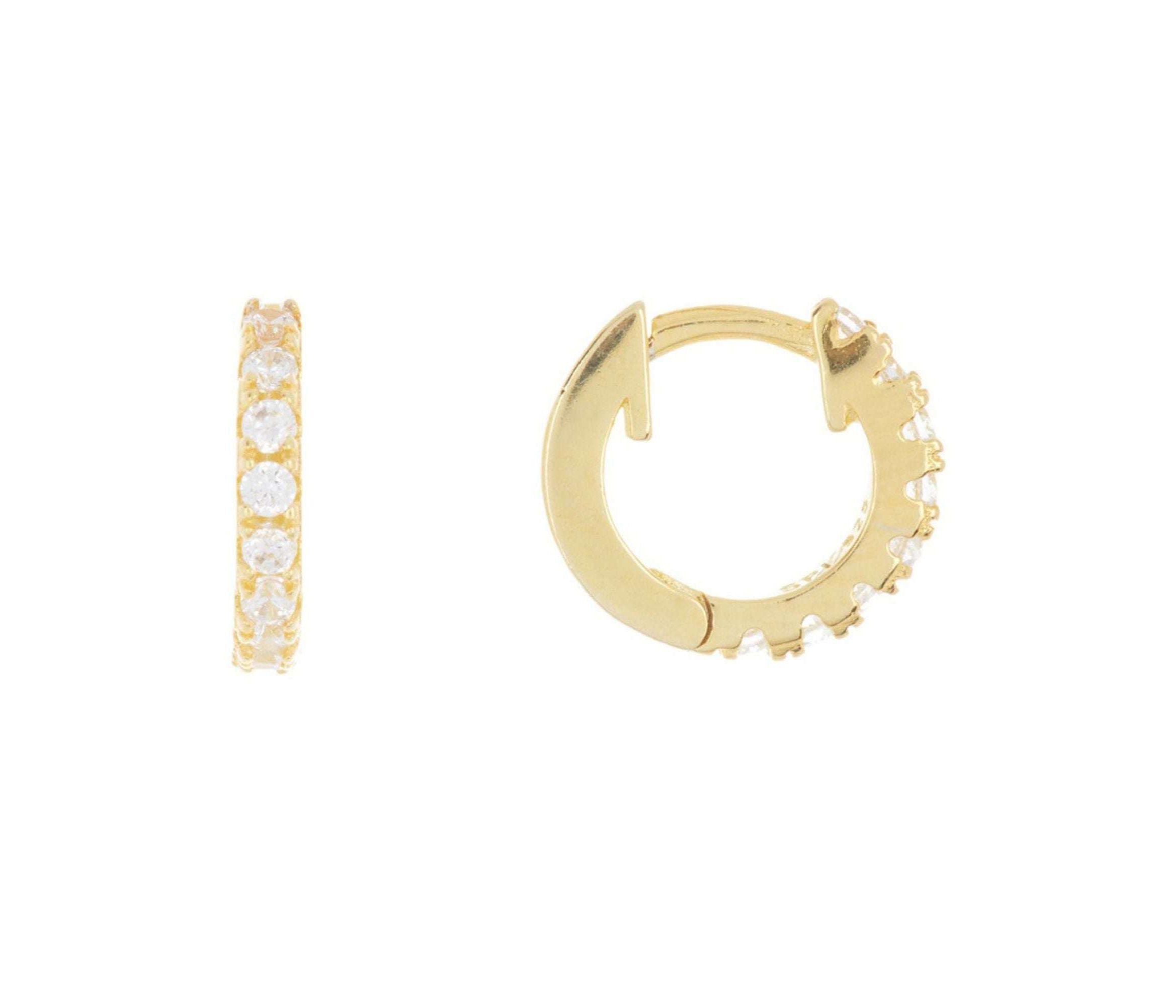 14k Gold Plated Mini Huggie Hoop Earrings