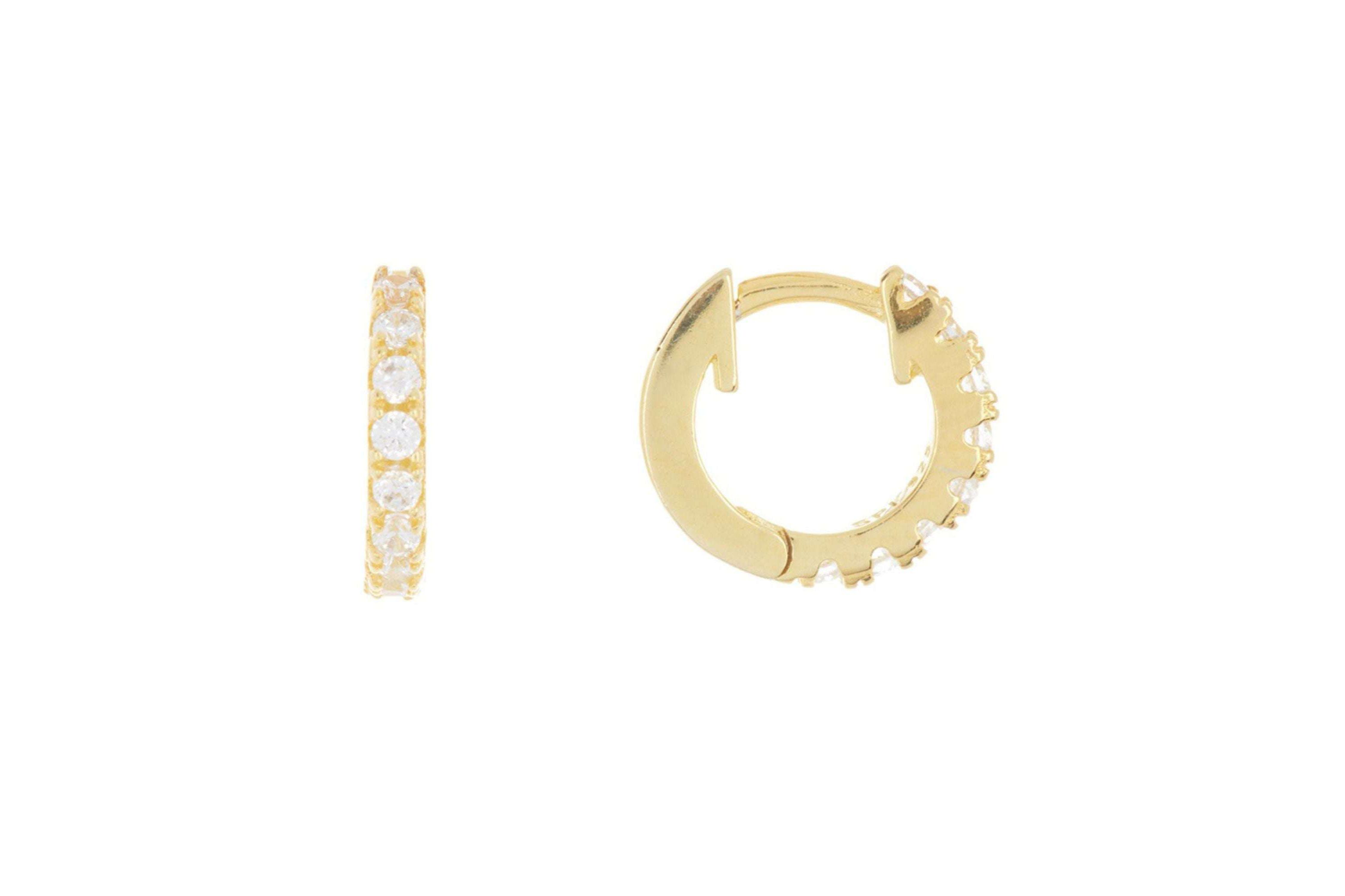 14k Gold Plated Mini Huggie Hoop Earrings