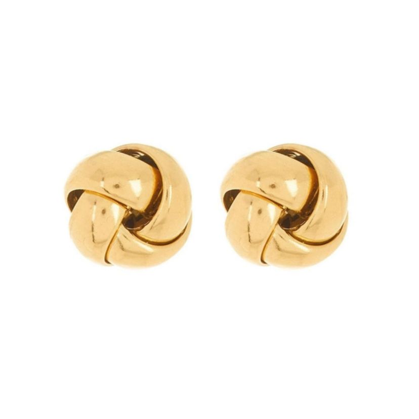 14k Gold Plated Knot Stud Earrings