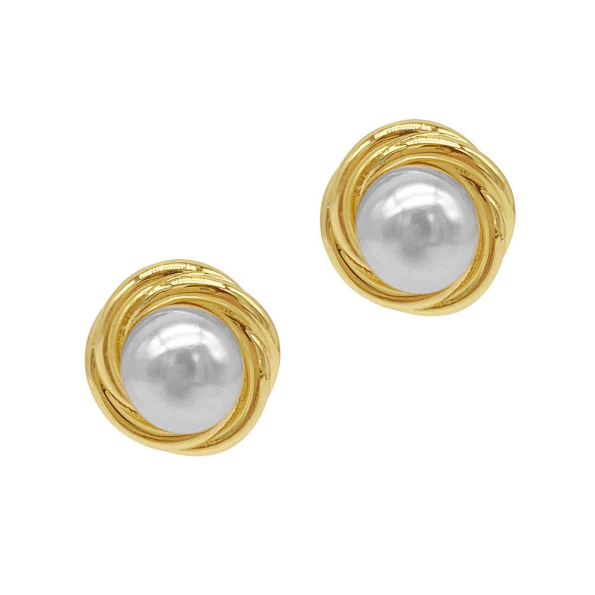 Rhodium Plated Pear Cut Halo Crystal Stud Earrings