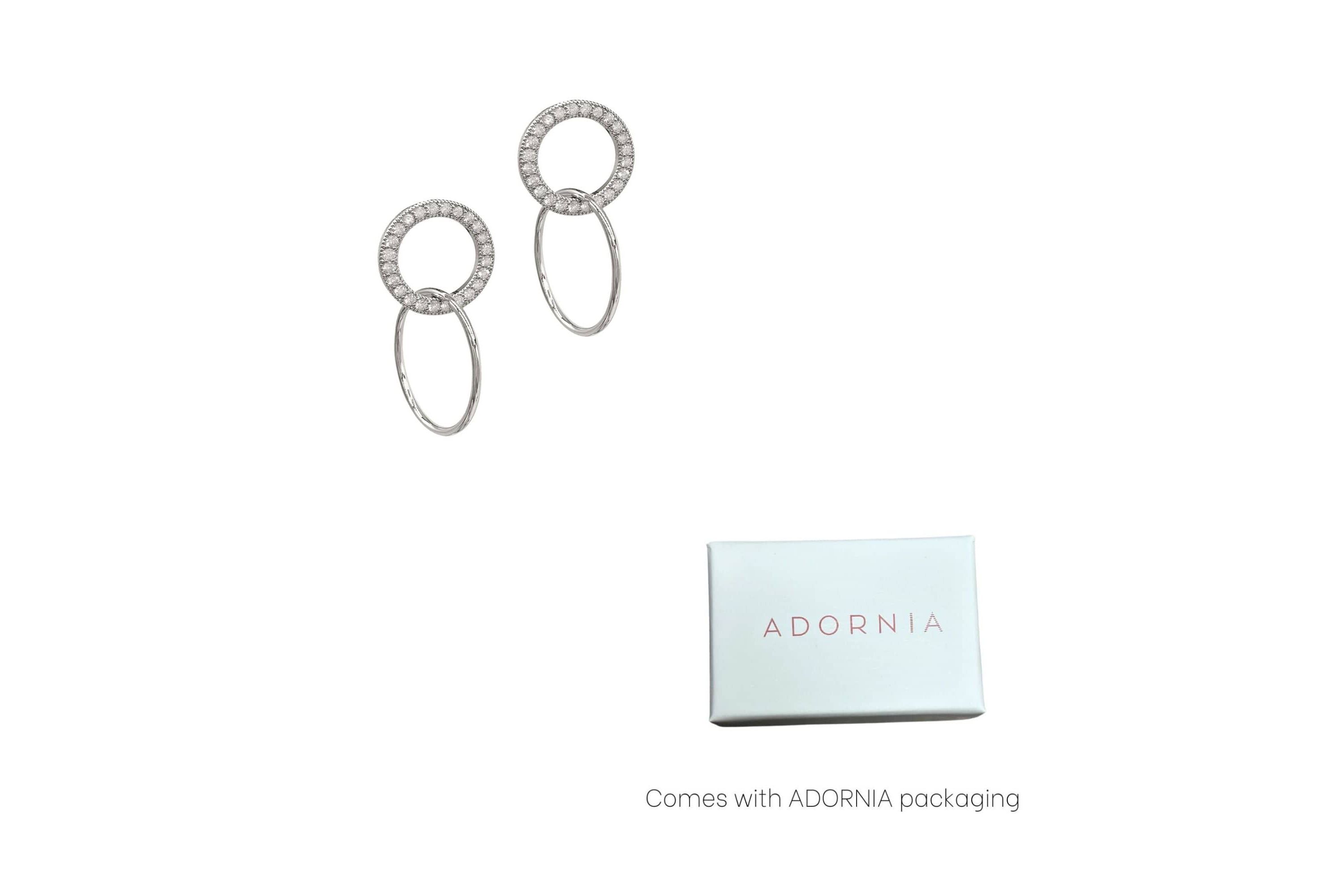 Drop Circle Earrings silver