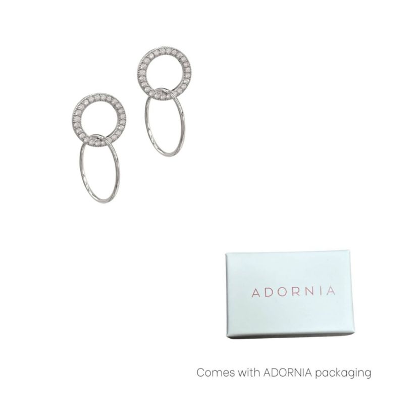 Drop Circle Earrings silver