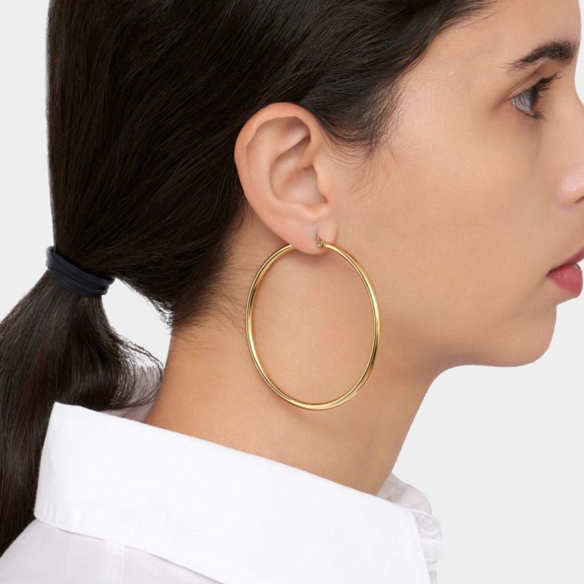 Tarnish Resistant 14k Gold Plated Hoop Earring Set