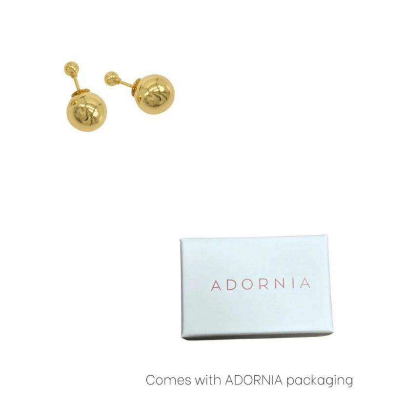 14k Gold Plated Double-sided Ball Earrings