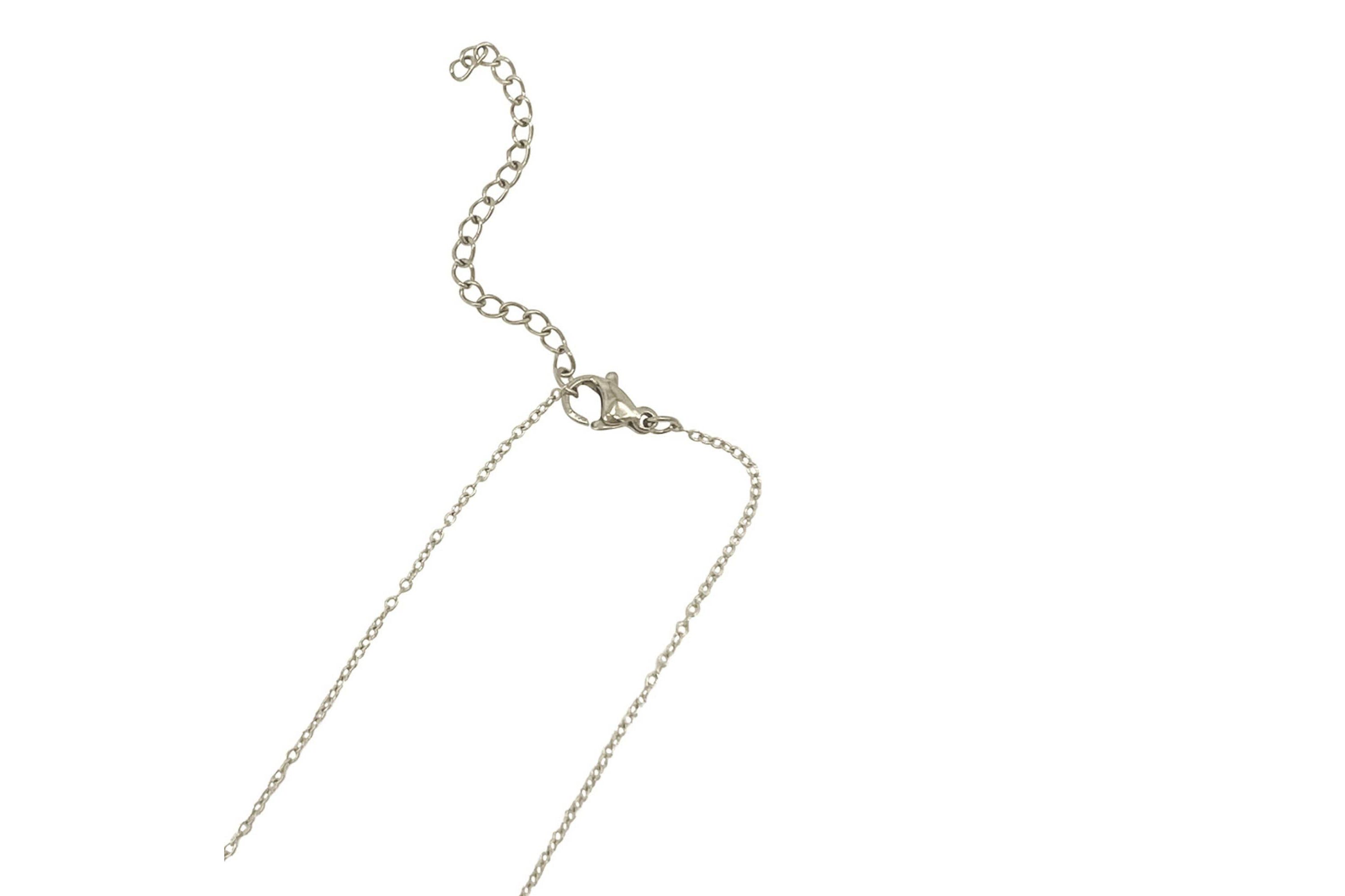 Tarnish Resistant Rhodium Plated Cursive Badass Necklace