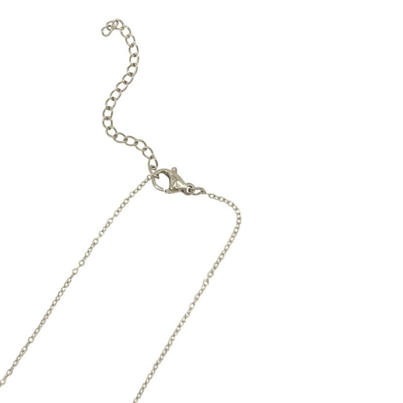 Tarnish Resistant Rhodium Plated Cursive Badass Necklace