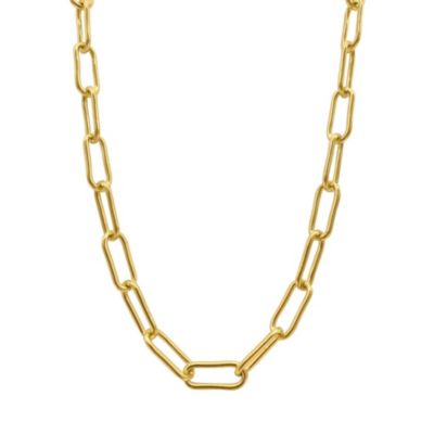 Adornia Tarnish Resistant 14k Gold Plated Wide Chunky Paper Clip Chain