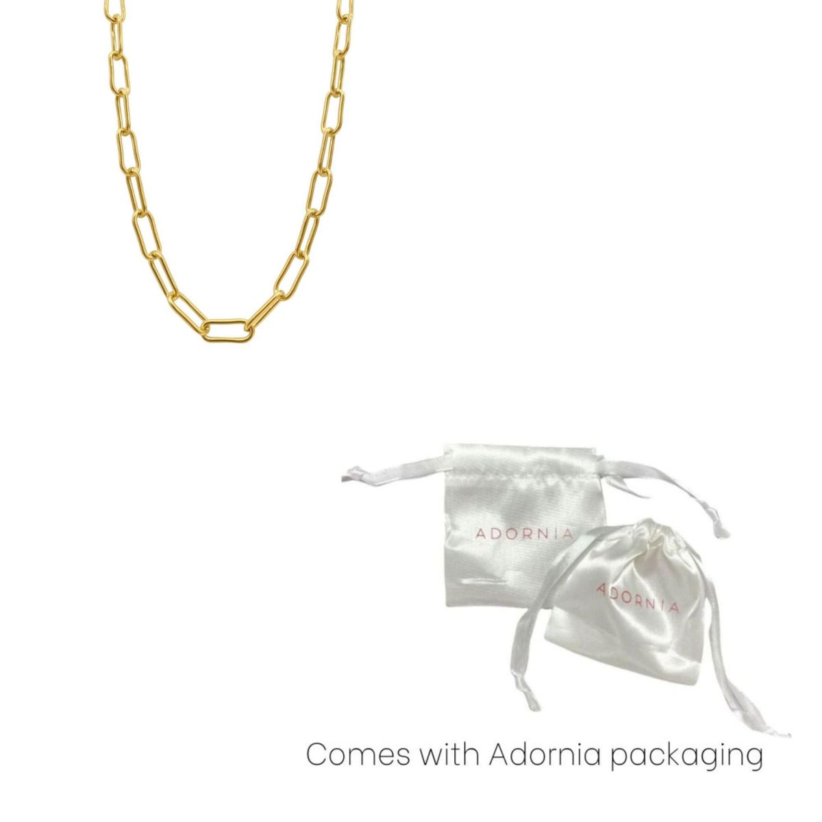 Tarnish Resistant 14k Gold Plated Wide Chunky Paper Clip Chain