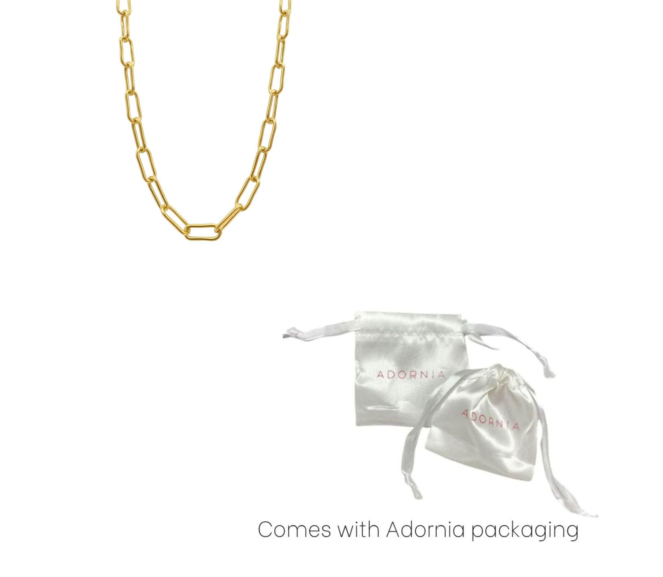 Tarnish Resistant 14k Gold Plated Wide Chunky Paper Clip Chain