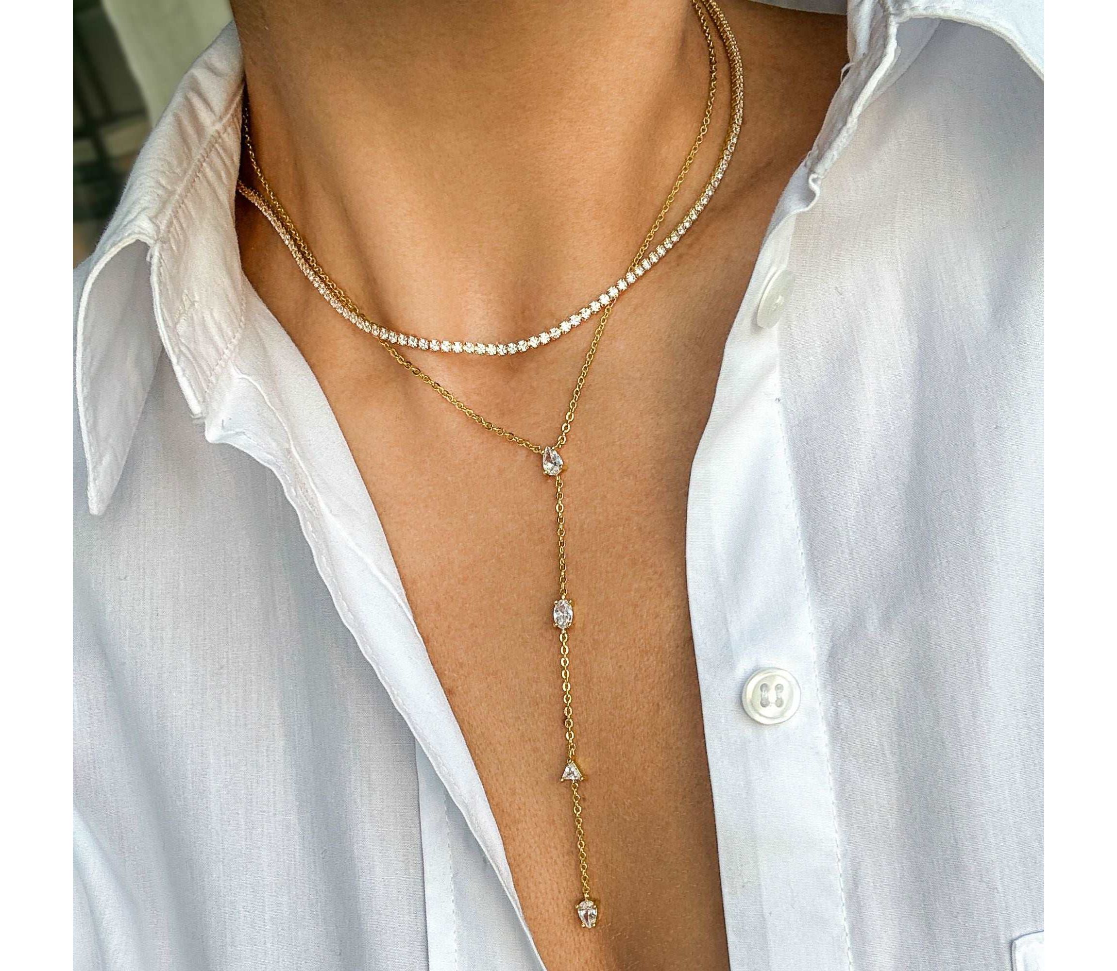Sterling Silver Plated Micro Tennis Necklace