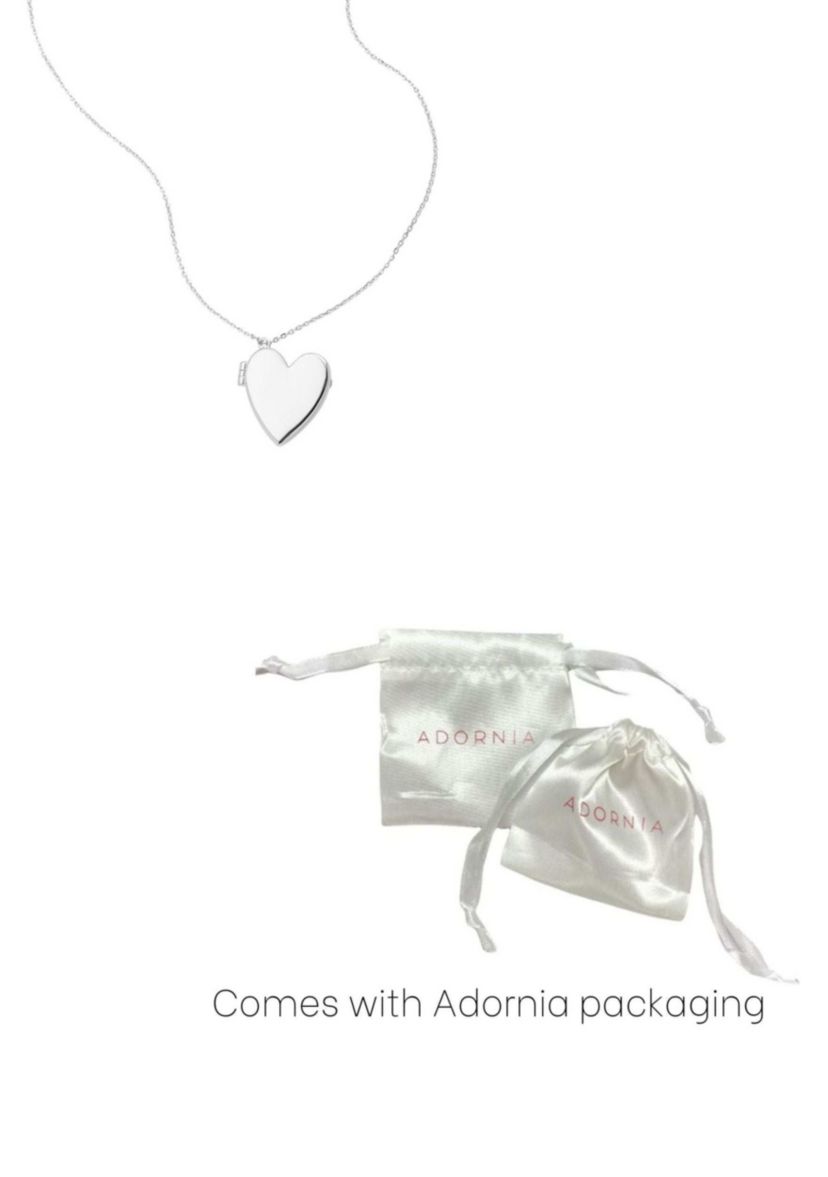 Silver Plated Heart Locket Necklace