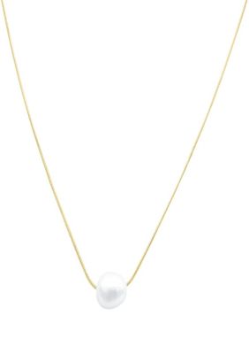 Adornia Tarnish Resistant 14k Gold Plated Freshwater Pearl Chain Necklace