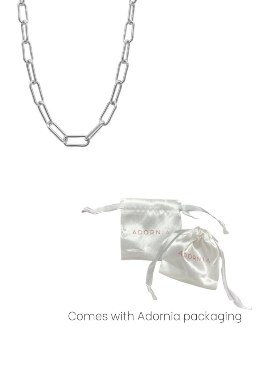 Tarnish Resistant Silver Plated Wide Chunky Paper Clip Chain