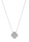 Silver Plated Clover Halo Necklace