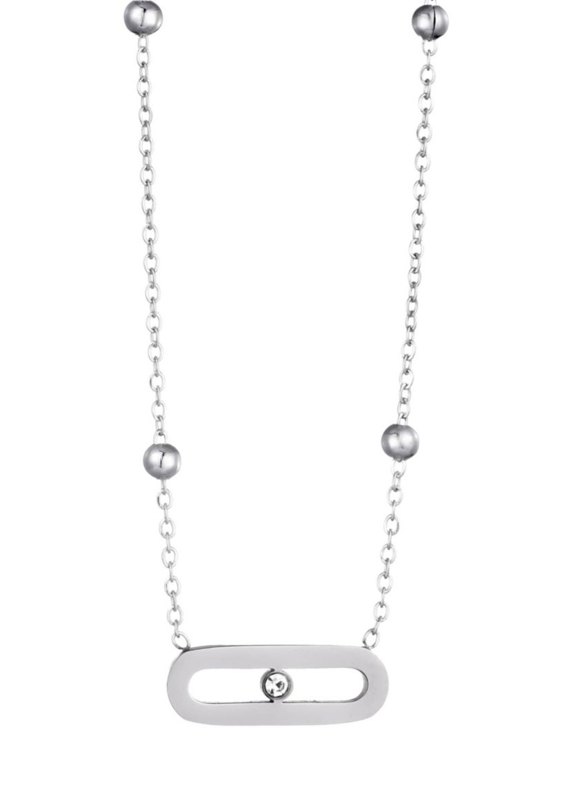 Tarnish Resistant Silver Plated Bar Necklace