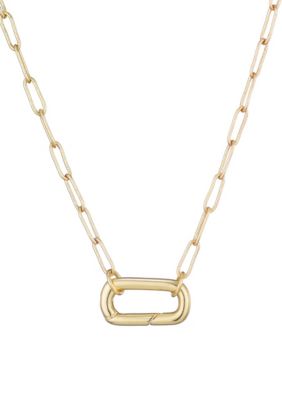 Adornia 14k Gold Plated Lock Necklace