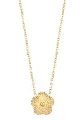 Adornia Tarnish Resistant 14k Gold Plated 5-Leaf Clover Pendant Necklace