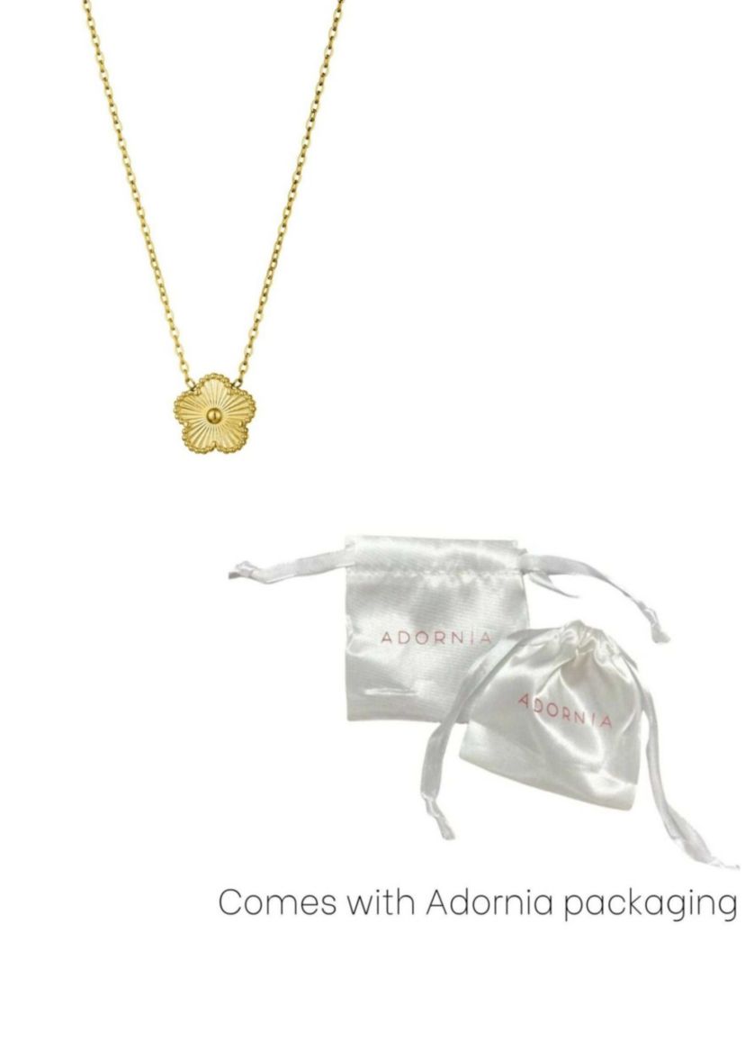 Tarnish Resistant 14k Gold Plated 5-Leaf Clover Pendant Necklace