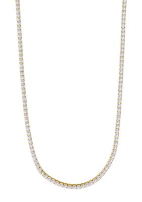 Adornia 14k Yellow Gold 3mm Tennis Chain Necklace