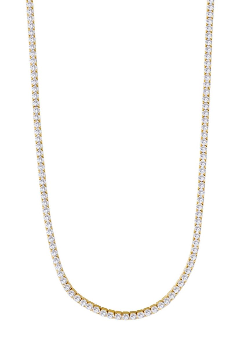 14k Yellow Gold 3mm Tennis Chain Necklace
