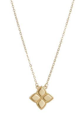 Adornia 14k Gold Plated Pointed Clover Necklace