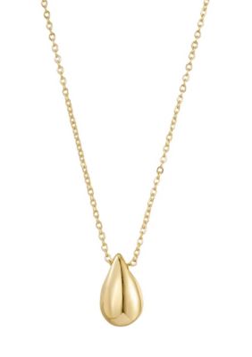 Adornia 14k Gold Plated Teardrop Necklace