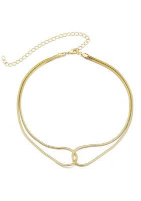 Adornia 14k Gold Plated Interlocking Rope Chain Necklace