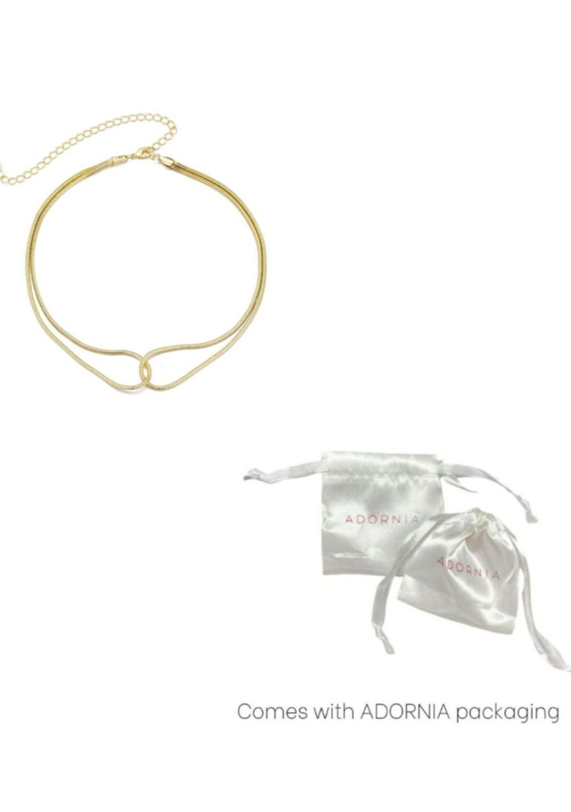 14k Gold Plated Interlocking Rope Chain Necklace