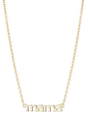 Adornia 14k Gold Plated Mama Necklace