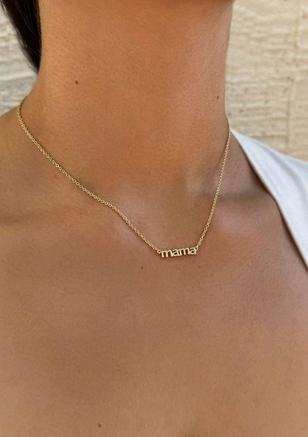 14k Gold Plated Mama Necklace