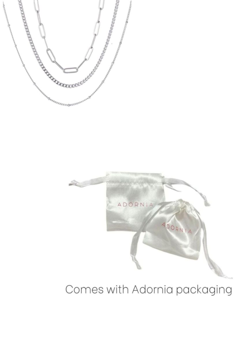 Tarnish Resistant Silver Set of 3-Chain Necklaces