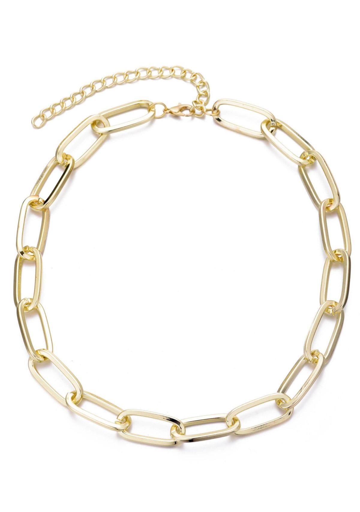 Gold Plated Chunky Paperclip Necklace