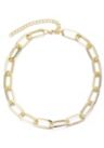 Gold Plated Chunky Paperclip Necklace