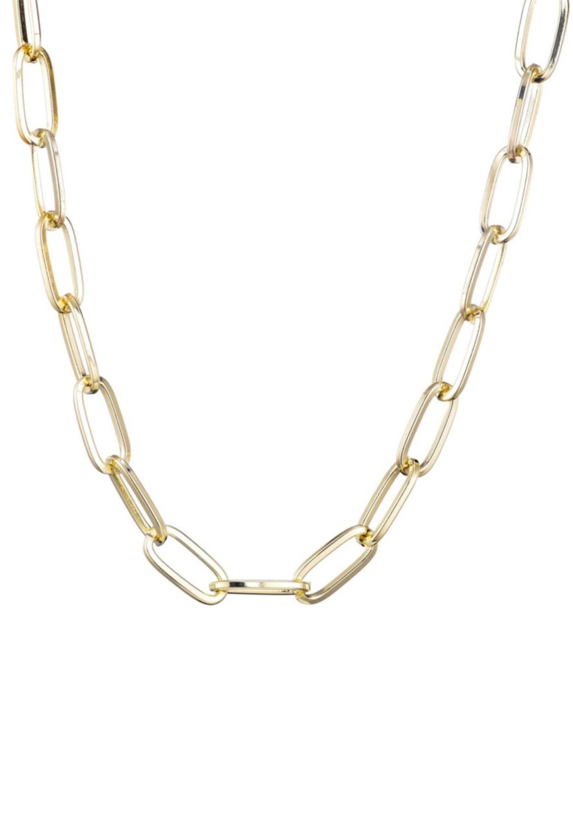 Gold Plated Chunky Paperclip Necklace