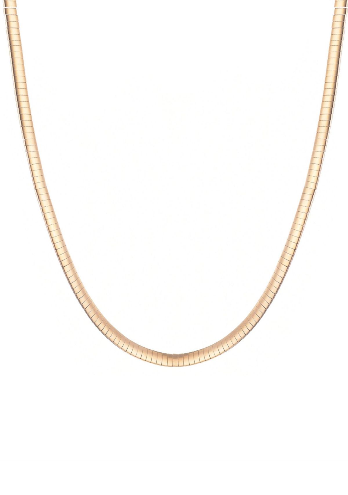 Tarnish Resistant 18k Gold Plated Omega Layering Chain Necklace