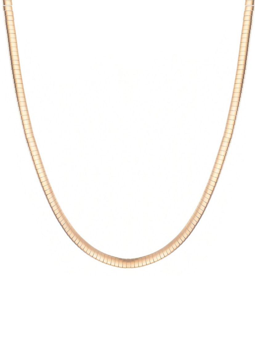 Tarnish Resistant 18k Gold Plated Omega Layering Chain Necklace